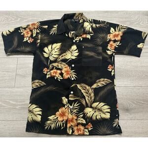Montage Collection Men's Aloha Floral Pattern Short Sleeve Shirt Size Small